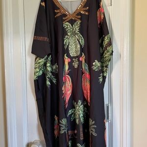 Tropical Print Maxi Dress